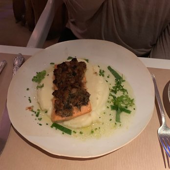 ABC Kitchen - faroe island salmon in mushroom crust, lemon emulsion, herbs $36 - Breakfast & Brunch Near Me - New York, New York