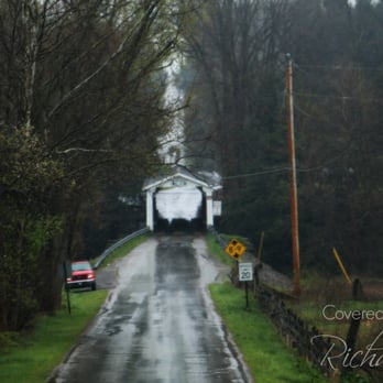 Banks Covered Bridge - Approaching the bridge - Landmarks & Historical Buildings Near Me - Volant, Pennsylvania