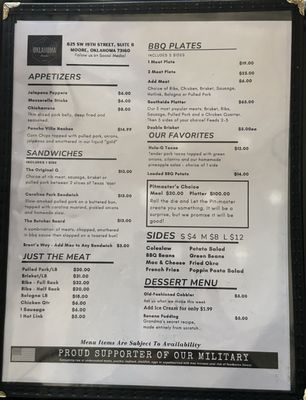 Menu photo 8 Oklahoma Smoke Moore, OK Menu photo 8 Oklahoma Smoke Moore, OK