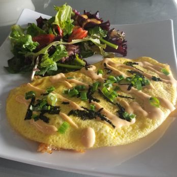 Melting Grill Rocklin - Kimchi Fried Rice Omelet comes with a side salad - Asian Fusion Near Me - Rocklin, California