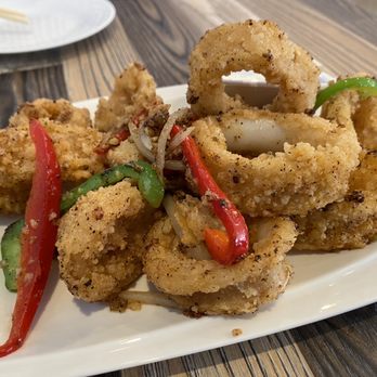 Pho Island - Salt and pepper calamari from Pho Island in their newest location, Manteca. - Noodles Near Me - Manteca, California