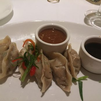 Santacafé - Dumplings w/ two sauces - Cafes Near Me - Santa Fe, New Mexico Santacafé - Dumplings w/ two sauces - Cafes Near Me - Santa Fe, New Mexico