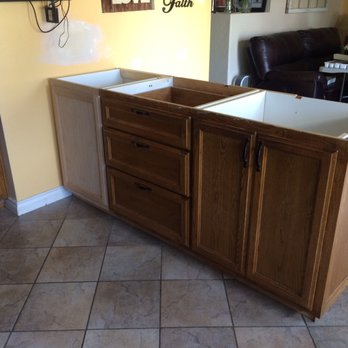 Unicorn Cabinets - We wanted to make our bar longer. Unicorn Cabinets added a matching cabinet to the end. Ready for a new granite top. - Cabinetry Near Me - El Cajon, California Unicorn Cabinets - We wanted to make our bar longer. Unicorn Cabinets added a matching cabinet to the end. Ready for a new granite top. - Cabinetry Near Me - El Cajon, California