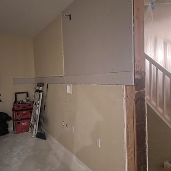 Perpetual Creations Remodeling - Stud and drywall build/repair to prep for media wall - Flooring Near Me Perpetual Creations Remodeling - Stud and drywall build/repair to prep for media wall - Flooring Near Me