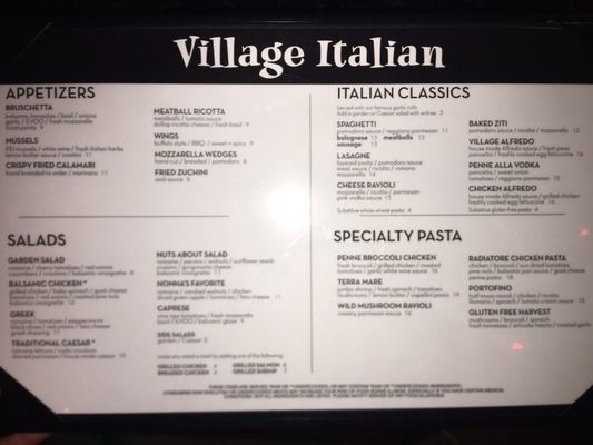 Menu photo 8 Village Italian Cumming, GA Menu photo 8 Village Italian Cumming, GA