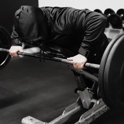 Sandbox Fitness Club - Co-Owner Brandon Perez getting a workout in after hours.
