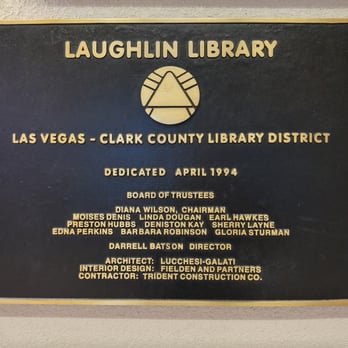 Laughlin Library - Dedication plaque - Libraries Near Me - Laughlin, Nevada