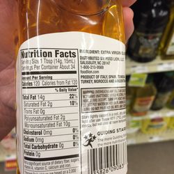 Food Lion - Back of mislabeled bottle.