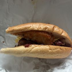 Got to it before I remember to take a photo beef bacon egg and cheese with a hash brown