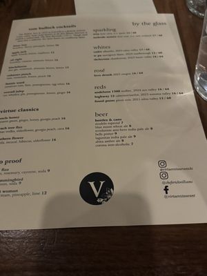 Menu photo 1 Virtue Restaurant Chicago, IL Menu photo 1 Virtue Restaurant Chicago, IL