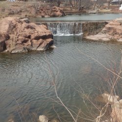 Medicine Park City Hall - Waterfalls, swim at your own risk.