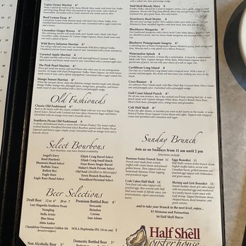Half Shell Oyster House - Menu - Seafood Near Me - Biloxi, Mississippi Half Shell Oyster House - Menu - Seafood Near Me - Biloxi, Mississippi