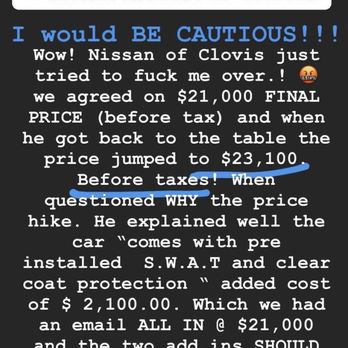 Selma Nissan - Selma Nissan tried to do what Nissan of Clovis tried BE CAREFUL!! - Auto Repair Near Me - Selma, California Selma Nissan - Selma Nissan tried to do what Nissan of Clovis tried BE CAREFUL!! - Auto Repair Near Me - Selma, California