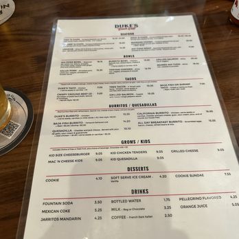 Duke's Beach Grill - Menu side 2 - Bars Near Me - Ventura, California Duke's Beach Grill - Menu side 2 - Bars Near Me - Ventura, California