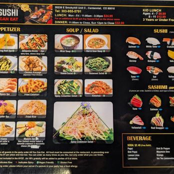 Mito Sushi - Menu - Front - Sushi Bars Near Me - Centennial, Colorado Mito Sushi - Menu - Front - Sushi Bars Near Me - Centennial, Colorado