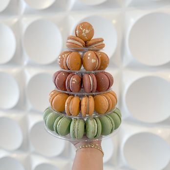 Rooftop Coffee Tea & Macarons - Custom macaron tower - Macarons Near Me - Roseville, California Rooftop Coffee Tea & Macarons - Custom macaron tower - Macarons Near Me - Roseville, California