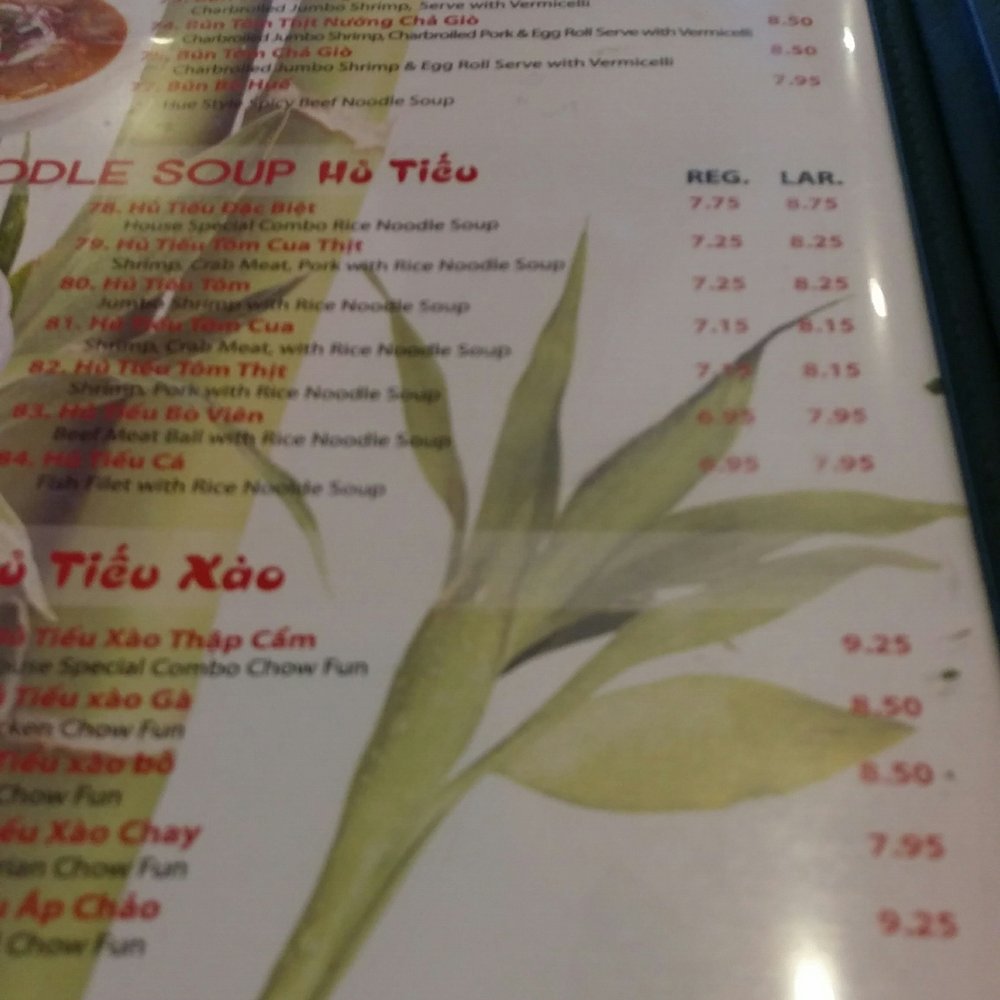 Pho BamBu - noodle prices - Vietnamese Near Me - Rancho Cucamonga, California