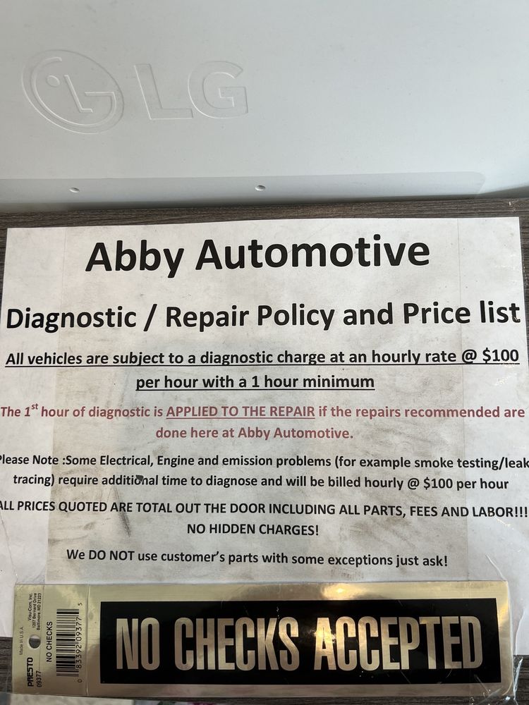 ABBY AUTOMOTIVE Updated September 2024 1300 W Higgins Rd, Hoffman