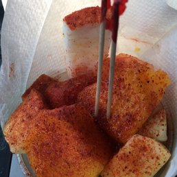 Fruit in a cup without chamoy and added cucumber