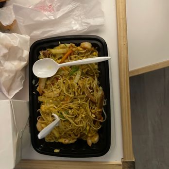 Chopstix - a tray of noodles and chopsticks - Thai Near Me - Morehead City, North Carolina