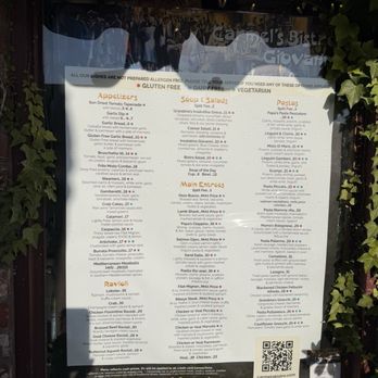 Carmel's Bistro Giovanni - Menu - Italian Near Me - Carmel, California Carmel's Bistro Giovanni - Menu - Italian Near Me - Carmel, California