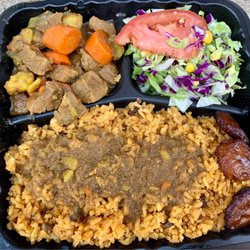 Lyla's Bodega - Beef Stew, Yellow Rice, Black Beans, Salad- includes a free can of soda ($11)