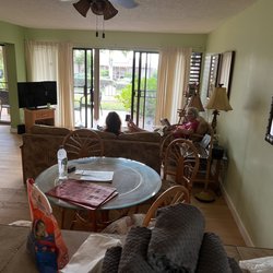 Ke Nani Kai - A bite from the kitchen into the dining room, living room and master bedroom off to the left.