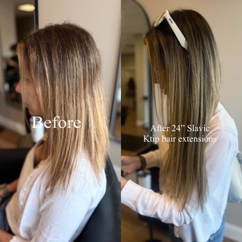 Hair By Nikaya - Fine hair blonde Ktip hair extension install. - Hair Stylists Near Me - Endicott, New York Hair By Nikaya - Fine hair blonde Ktip hair extension install. - Hair Stylists Near Me - Endicott, New York