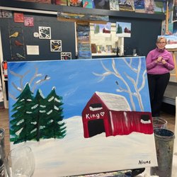 Flydragon Design Art Studio - Barn in snow