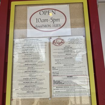 High's Cafe & Store - Menu March 2025 - Sandwiches Near Me - Comfort, Texas High's Cafe & Store - Menu March 2025 - Sandwiches Near Me - Comfort, Texas