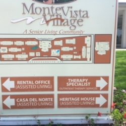 Therapy Specialists - Sign outside of Monte Vista Village along Massachusetts Ave.