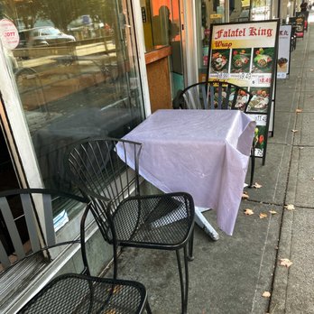 Falafel King Restaurant - Autumn seating outside at Falafel King. - Falafel Near Me - Vancouver, British Columbia Falafel King Restaurant - Autumn seating outside at Falafel King. - Falafel Near Me - Vancouver, British Columbia