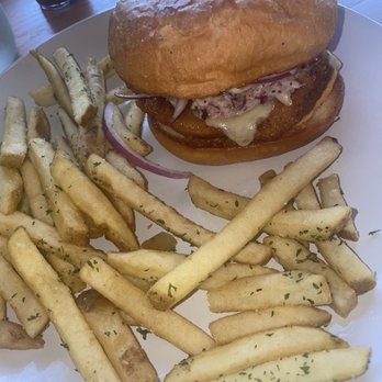 The Corner Grille - Upper West Side - Cajun chicken sandwich (fried) - Seafood Near Me - Atlanta, Georgia The Corner Grille - Upper West Side - Cajun chicken sandwich (fried) - Seafood Near Me - Atlanta, Georgia