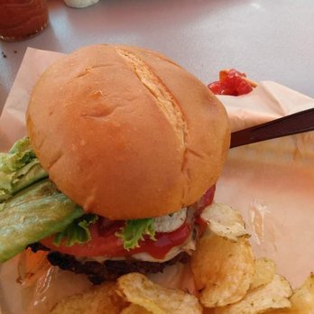 The Landing Restaurant - Dockmaster burger with white cheddar, onions, lettuce and tomato - Sandwiches Near Me - Charlevoix, Michigan The Landing Restaurant - Dockmaster burger with white cheddar, onions, lettuce and tomato - Sandwiches Near Me - Charlevoix, Michigan