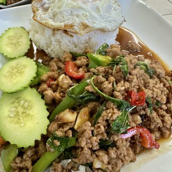 Sticky Rice - Pad Kaprow - a little sweet and a lot of savory. - Noodles Near Me - Fresno, California Sticky Rice - Pad Kaprow - a little sweet and a lot of savory. - Noodles Near Me - Fresno, California