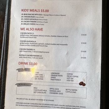 Rowlett Cafe - Menu last page - Breakfast & Brunch Near Me - Rowlett, Texas