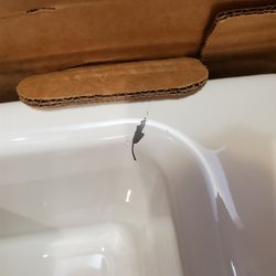 Open the box from Lowe's and find a huge gash in the enamel of your $1,100 kitchen sink.