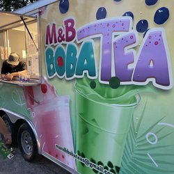 M & B Boba Teas - M&B Boba Tea food truck at The Feed Lot in Bonham, Texas.
