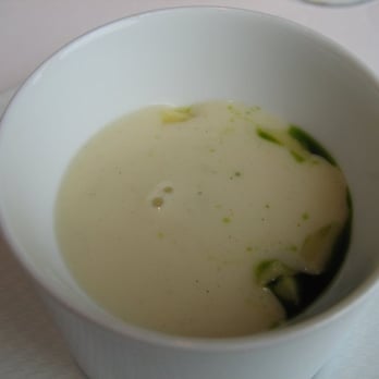 Per Se - Parsnip-Vanilla Soup, Tarragon-Infused Olive Oil - French Near Me - New York, New York