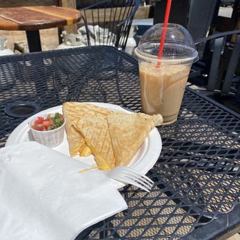 The Village Grind - Cheese quesadilla and vanilla iced latte - Wine Bars Near Me - Wrightwood, California The Village Grind - Cheese quesadilla and vanilla iced latte - Wine Bars Near Me - Wrightwood, California