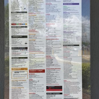 Vips - Outside menu sample - Monterrey, NLE