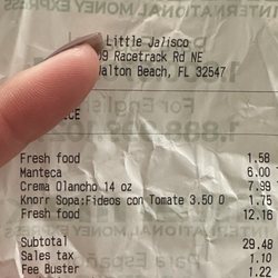 Little Jalisco Market - There's an extra fee for paying with card... and what got me was $1.58 for 2 Jalapeños!! Dude 2 freaking jalapeños ‍ wtf!