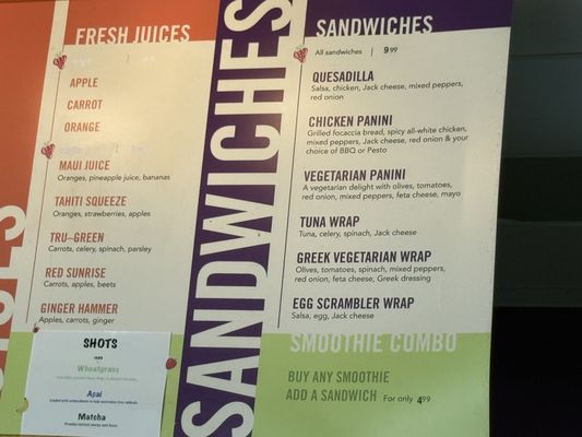 Menu photo 1 Booster Juice Roseburg, OR Menu photo 1 Booster Juice Roseburg, OR