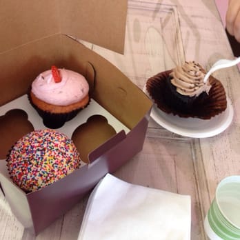 Smallcakes Tallahassee--A Cupcakery - Vanilla birthday cake, strawberry, and chocoholic - Cupcakes Near Me - Tallahassee, Florida