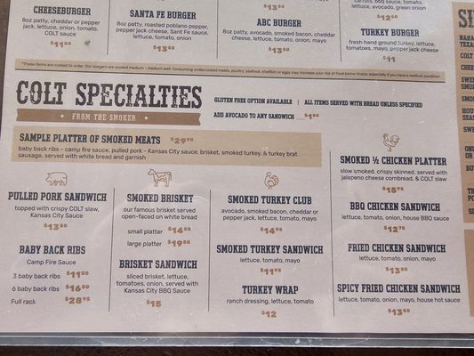 Menu photo 8 Colt Grill Sedona, AZ Menu photo 8 Colt Grill Sedona, AZ