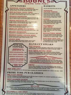 Menu photo 8 Boone's Prime Time Pub Suttons Bay, MI Menu photo 8 Boone's Prime Time Pub Suttons Bay, MI