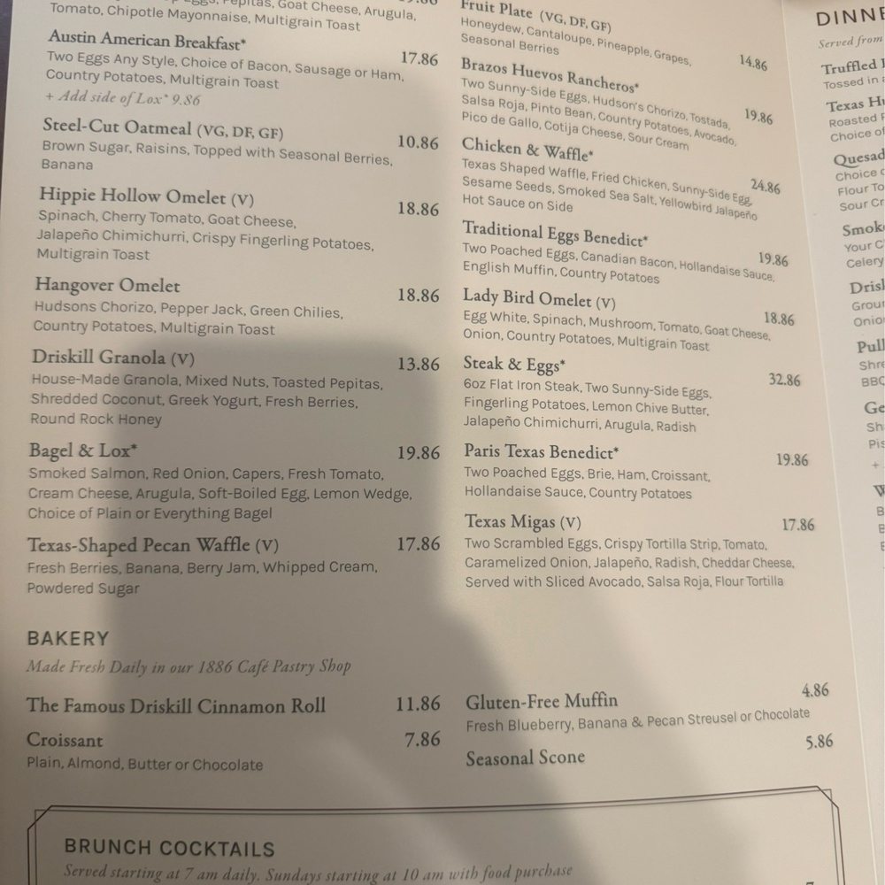 The Driskill - Room service menu - Hotels Near Me - Austin, Texas The Driskill - Room service menu - Hotels Near Me - Austin, Texas