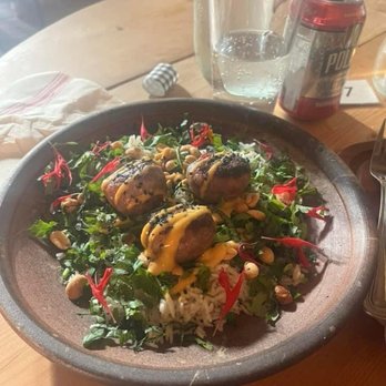 Toddy Pond Farm - Meatballs over coconut rice - Attraction Farms Near Me - Monroe, Maine