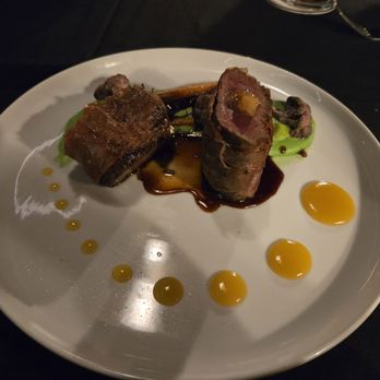 La Rocca Rossa - Prosciutto wrapped elk tenderloin / with edamame paste - Steakhouses Near Me - Morrison, Colorado