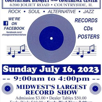 Chicagoland Record Collectors Show - Vinyl Records Near Me - Countryside, Illinois Chicagoland Record Collectors Show - Vinyl Records Near Me - Countryside, Illinois